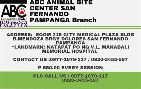 animal bite center san fernando pampanga